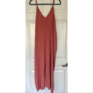 New coral maxi dress with pockets! Never worn — new!